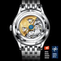 Reloj de Pulsera para Hombre de 41 mm, Diseño Casual, con Logotipo Personalizado OEM ODM de Fábrica, Movimiento Mecánico Automático NH36, Acero Inoxidable 316L, 50 m