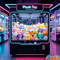 Peluche de 8 pouces, ours arc-en-ciel mignon en coton doux, jouet moelleux pour machine à griffes, lot en gros pour coin des bonbons