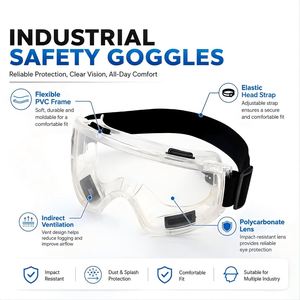 CITICITY Top Rated Safety Goggles Indirect Ventilation <b>Polycarbonate</b> Lens Chemical Laboratory Use Full-Frame Splash Protection - Product Image 3