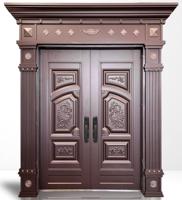 Portail de villa GUCI personnalisé en acier inoxydable, style moderne du milieu du siècle, couleur cuivre, laiton, bronze, sécurité antivol pour entrée principale