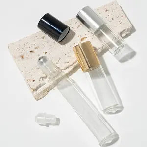热卖化妆品玻璃卷瓶3毫升5毫升10毫升香水油瓶带滚筒