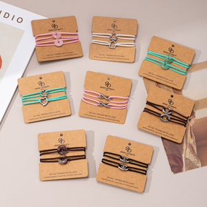 Bracelet en acier inoxydable fait main pour femme, style bohème, plage, surf, avec breloques vague et corde, et ensemble de donuts en quartz rose - Product Image 3