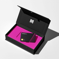 Carte d'emballage de carte-cadeau de crédit d'adhésion VIP de luxe personnalisée boîtes cadeaux emballées à plat boîte personnalisée pour cartes-cadeaux