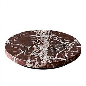 Round Stone Pastry Board and Marble <b>Rolling</b> <b>Pin</b> with <b>Wooden</b> Handles Eco-Friendly 4mm/5mm/10mm Thickness for Baking - Product Image 3