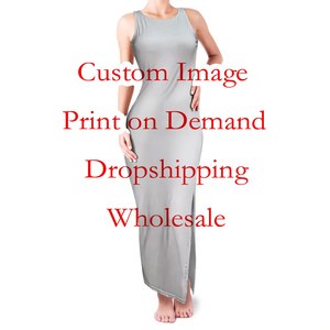 Robe longue sans manches avec impression de logo personnalisé, Jour de l'Indépendance des <span class=keywords><strong>Philippines</strong></span>, Aigle des <span class=keywords><strong>Philippines</strong></span>, Robe sexy à col rond et fente, Vente en gros - Product Image 5