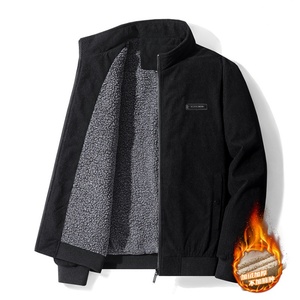Veste <span class=keywords><strong>d</strong></span>écontractée doublée en polaire pour l'automne et l'<span class=keywords><strong>hiver</strong></span>, nouveau design en velours côtelé, veste épaisse <span class=keywords><strong>d</strong></span>'<span class=keywords><strong>hiver</strong></span> pour <span class=keywords><strong>homme</strong></span>, veste varsity - Product Image 2
