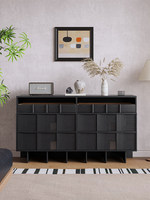 Commode moderne minimaliste en bois massif, meuble d'appoint pour le salon, pour le rangement et l'organisation, armoire à tiroirs, armoire d'entrée