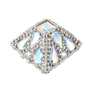 Women Luxury Diamond Box <b>Clutch</b> Purse Brightly Rhinestones Evening Bag Dazzling Crystals Handbag for <b>Wedding</b> Dates - Product Image 6