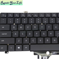 Clavier d'ordinateur portable rétroéclairé en anglais américain pour Dell Latitude 5420 5430 5440 7420 7430 7520 0MXWY0 01VJ7V 0CW3R5 Clavier neuf noir