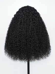 Pelucas listas para usar, cabello trenzado humano rizado, pelucas frontales de encaje 13x6 con cabello de bebé Natural, cabello humano 100% con nudos preblanqueados - Product Image 4