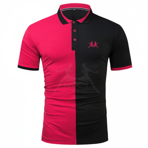 Polo de moda para hombre con cuello elegante y material de mezcla de algodón suave Polo de manga corta para hombre - Product Image 1
