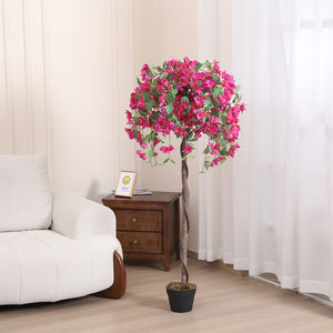 JWT3652 Oiseaux de Paradis Artificiels Fleurs Roses Respectueux De L'environnement En Plastique Décoration De Noël Arbre 140cm - Product Image 1