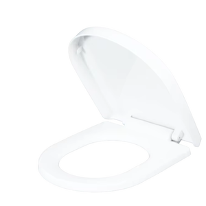 Siège de toilette universel en forme de D avec mécanisme de fermeture douce et matériau durable de haute qualité pour le confort à domicile - Product Image 1