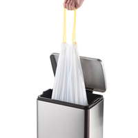 Cubo de Pedal de paso de pie de acero inoxidable rectangular, tamaños de 12L-45L, tipo de presión superior abierta para recolección de basura pública de Hotel