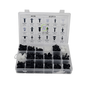 HE06 Kit de 415 attaches rapides pour voiture, rivets en nylon, boucles d'expansion pour réparation et remplacement automobile - Product Image 1