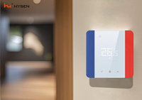 Termostato WiFi Ultra Delgado Inteligente Tuya, Franja de Borde Personalizable, Control Remoto de Temperatura por Aplicación, Compatible con Alexa/Asistente de Google