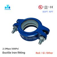 Raccord rigide/flexible rainuré en fonte ductile FM UL de 1 à 40 pouces, résistant à la corrosion, pour systèmes d'extinction d'incendie / lutte contre les incendies