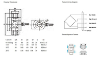 Sensor Gaya Tipe S Ukuran Kecil, Load Cell Tipe S, Load Cell Dorong-Tarik untuk Mesin Injeksi