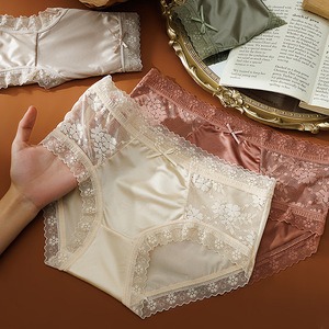 <span class=keywords><strong>Slip</strong></span> estivi comodi in pizzo da <span class=keywords><strong>donna</strong></span> mutandine a vita media alta <span class=keywords><strong>eleganti</strong></span> pantaloni in maglia poliammide di tutti i giorni Logo XL - Product Image 2