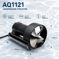 Propulseur sous-marin sans balais 2600W 119LBS à poussée directe d'usine pour bateaux à réaction, kayaks, embarcations et planches de surf électriques