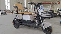 Tricycle électrique chinois 800W avec moteur sans balais, 3 places, autonomie de 55 km, scooter de bonne qualité pour adultes, directement de l'usine