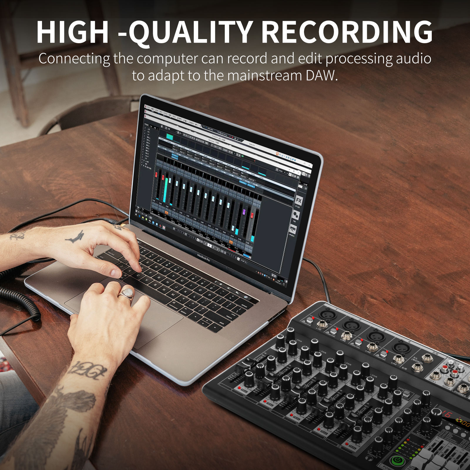 XTUGA KP6 16 Digital Audio Mixer - Professional Sound Quality