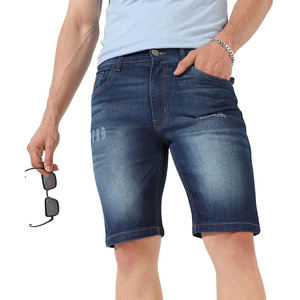 Shorts en jean pour hommes, couleur unie, coupe moderne, confortables, respirants, service OEM, shorts en jean décontractés pour l'été - Product Image 4