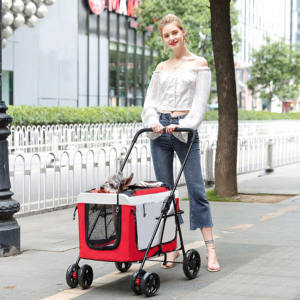 लाल एल्यूमीनियम एबीएस दो में एक पालतू घुमक्कड़ निर्माताओं तालिका के साथ - Product Image 5