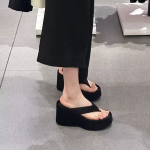 Sandalias de Plataforma Estilo Francés 2026 para Mujer, Elegantes, Negras, con Suela Gruesa, para Combinar con Vestidos, para Exteriores - Product Image 2