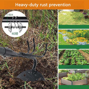 Huamaoji Nouveauté : Outil de jardinage multifonctionnel 2-en-1, <span class=keywords><strong>houe</strong></span> et motoculteur détachable pour le désherbage - Product Image 2