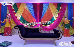 Statues Punjabi FRP pour porte d'entrée de mariage Statues Jatt Jatti en fibre de verre multicolore Statues Punjabi UK - Product Image 6