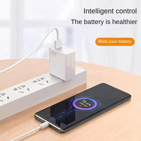 Chargeur mural USB Type C PD GaN 120W Gold Label Display, câble de données Type C 6A, adaptateur de voyage pour Xiaomi, prise EU/US, charge rapide pour mobile