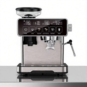 Machine à café semi-automatique professionnelle 20 bars avec broyeur intégré 1150W en acier inoxydable électrique pour expresso - Product Image 3