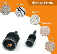 Scies cloches diamantées brasées sous vide à tige hexagonale à changement rapide DT One Piece avec trous de fente surdimensionnés
