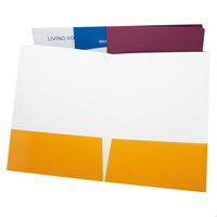 2 pochettes dossiers papier rapport d'hôpital document logo personnalisé A4 dossiers en carton