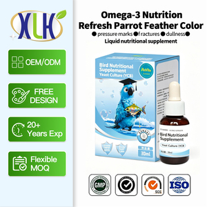 Gotas de Suplemento de Aceite de Pescado para Mascotas Exóticas, Loros, Aves, Reptiles, Pequeños Mamíferos, Enriquecidas con Vitaminas para la Salud de la Piel, el Pelaje y las Articulaciones, 30 ml - Product Image 1