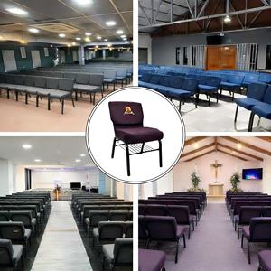 Sillas de Iglesia Apilables al por Mayor, Sillas de Iglesia de Aluminio con Reposabrazos para <span class=keywords><strong>Pastor</strong></span>, Sillas de Teatro Enlazables para Auditorios - Product Image 5