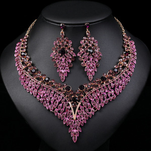 Hot Luxury Crystal Baroque Leaves Rhinestone Jewelry <strong>Set</strong> Bridal Earings Necklace <strong>Set</strong> <strong>for</strong> <strong>Women</strong> Gift Wedding Dress <strong>Jewellery</strong> <strong>Set</strong> - Product Image 5