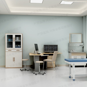 Escritorio Médico Z002 con Estructura de Acero Color Caqui, Muebles de Oficina para Consulta y Diagnóstico Clínico - Product Image 2
