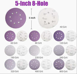 4 '4,5' 5 '6 дюймов фиолетовая керамическая абразивная бумага шлифовальная наждачная бумага шлифовальный крючок и петлевой диск для автомобильного шлифования - Product Image 5