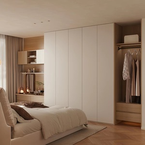 Nuovo Arrivo 2026: Armadio Minimalista Italiano, Cabina Armadio Personalizzata per Tutta la Casa con Vanità e Scaffale Espositivo - Product Image 2