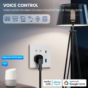 <span class=keywords><strong>SMATRUL</strong></span> <span class=keywords><strong>WiFi</strong></span> akıllı soket, uzaktan Tuya kontrolü, çok fonksiyonlu fiş şarj, Google ev Amazon Alexa için ses kontrolü - Product Image 4