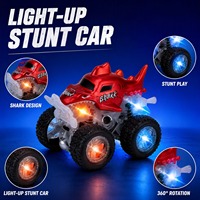 Voiture jouet tout-terrain lumineuse avec rotation à 360 degrés et grandes roues pour enfants