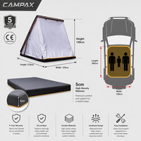 Tenda Atap Segitiga Ultra Tipis CAMPAX Soft Shell Lapis Ganda 4 Musim untuk Overlanding 2-3 Orang |   Tenda atap