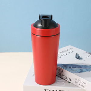 Hot Custom Logo <b>Double</b> <b>Wall</b> Ceramic Eco-Friendly Coffee <b>Mug</b> 24oz Black Insulated Shaker with Carry Loop for Protein Mixes - Product Image 4
