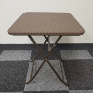Commercio all'ingrosso all'aperto giardino giardino patio caffè rattan portatile in <span class=keywords><strong>plastica</strong></span> marrone pieghevole tavolo e sedia set - Product Image 3