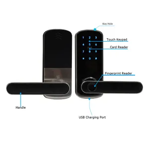 Harga Pabrik Grosir Fechadura Eletronic Digital Smart Door Lock dengan Sidik Jari TTlock Tuya WiFi App