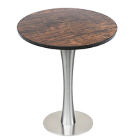 Pieds de table haut de gamme en acier inoxydable brossé, forme conique irrégulière, pour hôtel, restaurant, café
