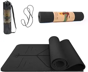 Groothandel yoga mat 6mm met zak-Beginners Home Gym Yoga Mat Mannen Vrouwen Dikker Verbreden Workout Dans Antislip Eco Vriendelijke Yoga Mat Zakken
