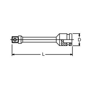 KOKEN - 14760-175P Barre d'extension d'impact 1/2 ''avec goupille-EAN 4991644385317 IMPACT SOCKETS AND ACCESSORIES - Product Image 2